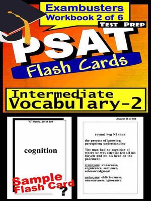cover image of PSAT Test Intermediate Vocabulary 2&#8212;Exambusters Flashcards&#8212;Workbook 2 of 6